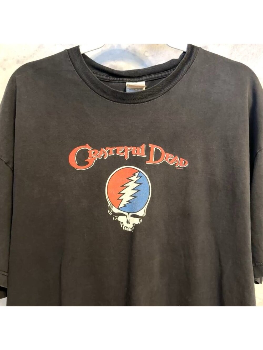 Vintage Grateful Dead T Shirt Mens 2XL XXL Faded Black Y2K Band Tee